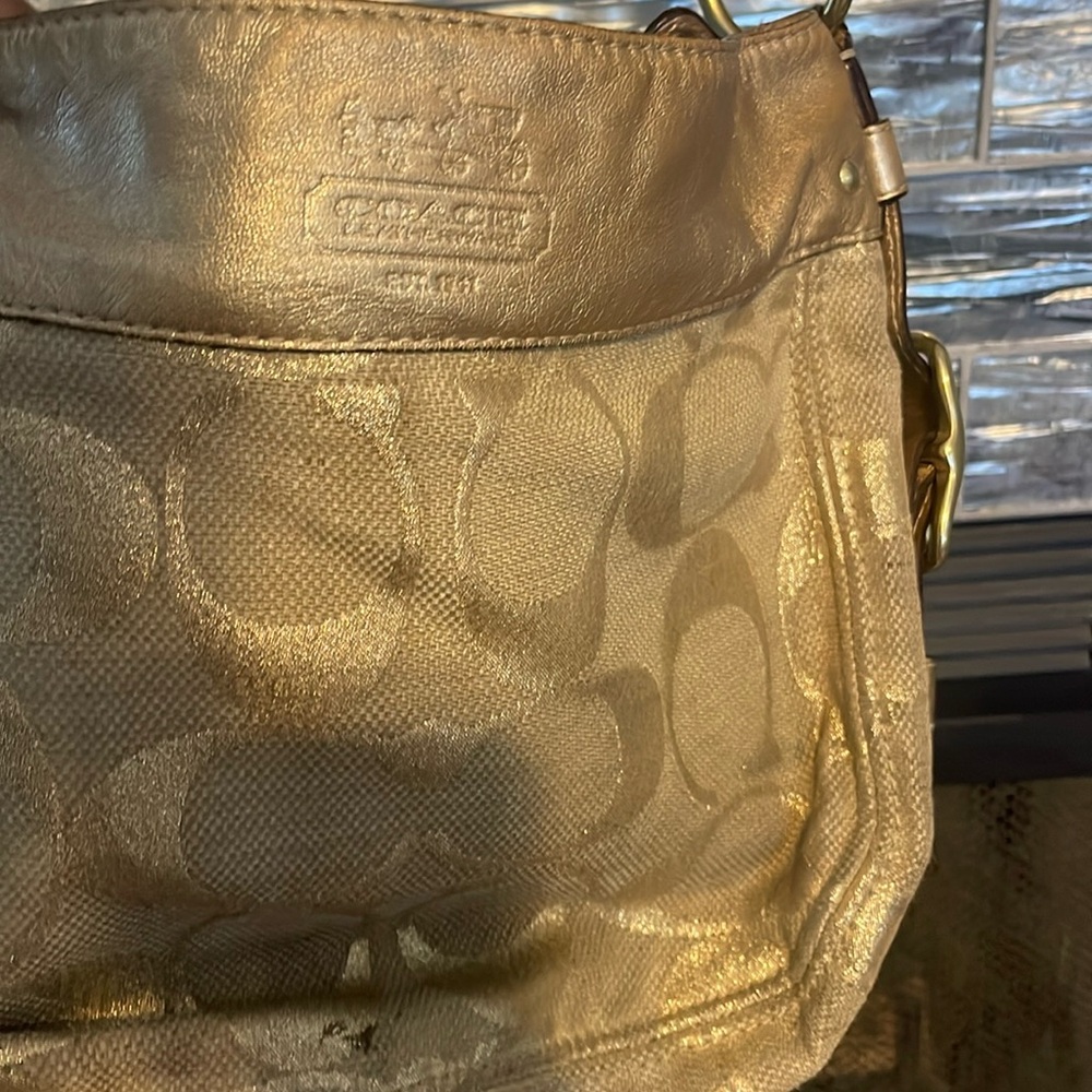 Gold Coach Bag